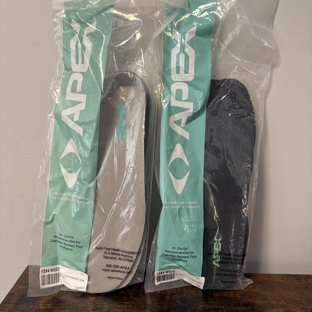 2-Pair Apex Contour Diabetes/Arthritis Thermothotic Inserts/Insoles Women Sz 8.5